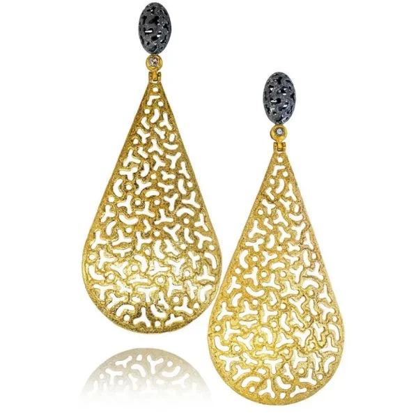 Drop Dangle Earrings*Alex Soldier Silver Festive Drop Earrings with White Topaz