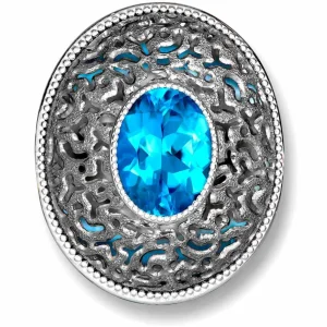 Citrine Jewelry | Designer Rings*Alex Soldier Silver Galactica Ring with Blue Topaz