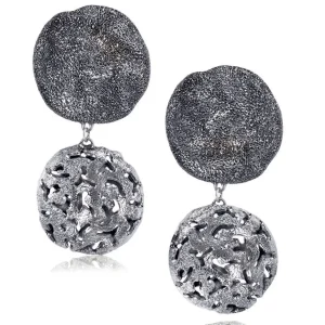 Stud Earrings*Alex Soldier Silver Inverse Moneta Earrings
