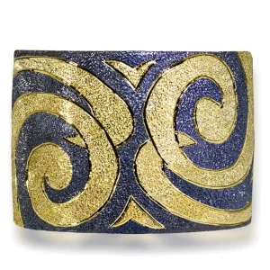 Cuff Bracelets*Alex Soldier Silver Inverse Pattern Swirl Cuff Bracelet