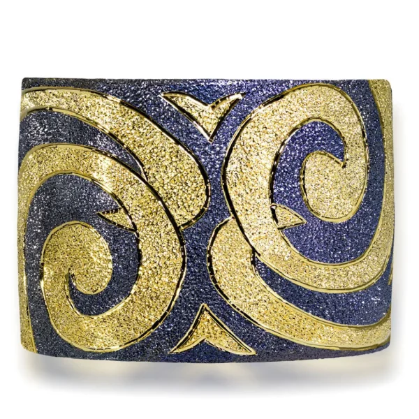Cuff Bracelets*Alex Soldier Silver Inverse Pattern Swirl Cuff Bracelet