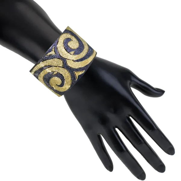 Cuff Bracelets*Alex Soldier Silver Inverse Pattern Swirl Cuff Bracelet