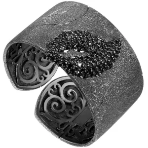 Cuff Bracelets*Alex Soldier Silver Leaf Cuff Bracelet with Spinel