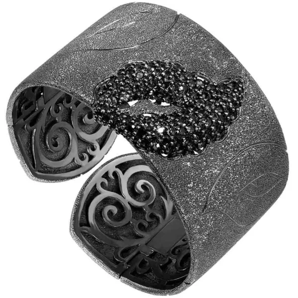 Cuff Bracelets*Alex Soldier Silver Leaf Cuff Bracelet with Spinel