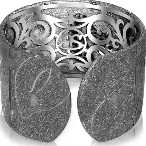 Cuff Bracelets*Alex Soldier Silver Leaf Cuff Bracelet with Spinel