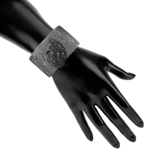 Cuff Bracelets*Alex Soldier Silver Leaf Cuff Bracelet with Spinel