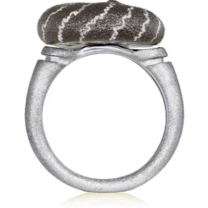 Designer Rings | Silver Rings*Alex Soldier Silver Little Snail Ring with Diamonds