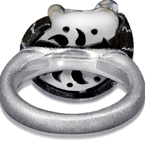 Designer Rings | Silver Rings*Alex Soldier Silver Little Snail Ring with Diamonds