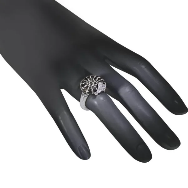 Designer Rings | Silver Rings*Alex Soldier Silver Little Snail Ring with Diamonds