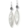Pearl Earrings | Drop Dangle Earrings*Alex Soldier Silver Meteorite Drop Earrings with Mother Of Pearl