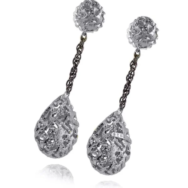 Drop Dangle Earrings*Alex Soldier Silver Meteorite Drop Earrings