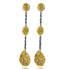 Drop Dangle Earrings*Alex Soldier Silver Meteorite Long Drop Earrings