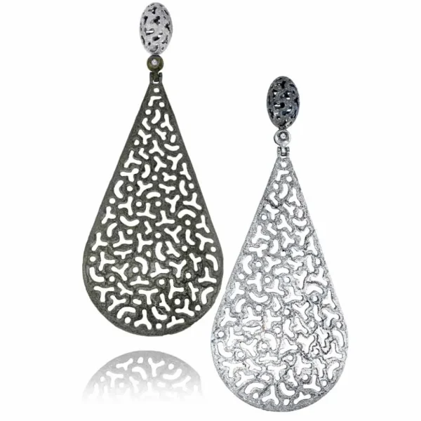 Drop Dangle Earrings*Alex Soldier Silver Mismatched Festive Drop Earrings with Topaz