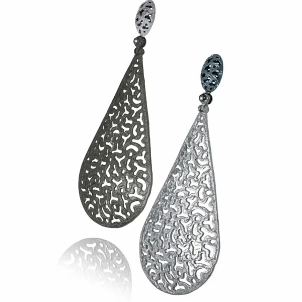 Drop Dangle Earrings*Alex Soldier Silver Mismatched Festive Drop Earrings with Topaz