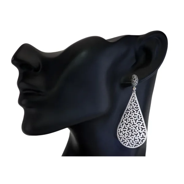 Drop Dangle Earrings*Alex Soldier Silver Mismatched Festive Drop Earrings with Topaz