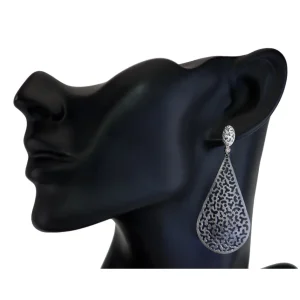Drop Dangle Earrings*Alex Soldier Silver Mismatched Festive Drop Earrings with Topaz