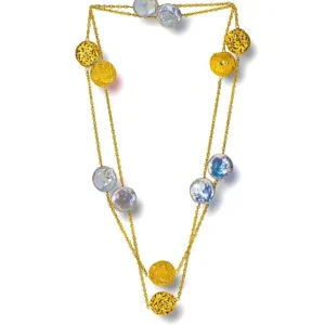 Pearl Necklaces*Alex Soldier Silver Moneta Necklace with Natural Coin Pearl