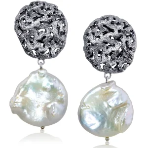 Pearl Earrings | Stud Earrings*Alex Soldier Silver Pearl Moneta Clip-on Earrings