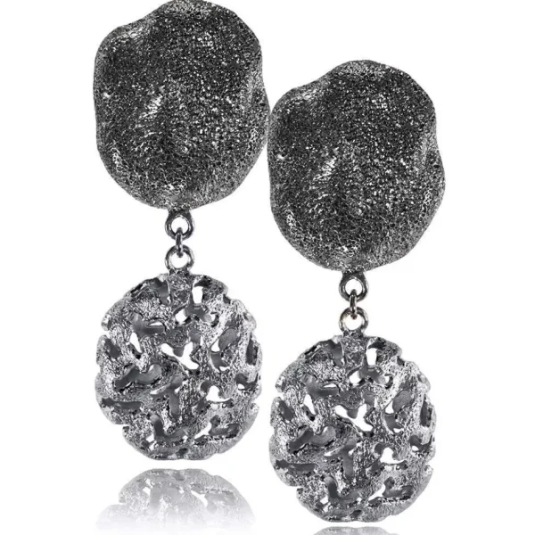 Stud Earrings*Alex Soldier Silver Small Inverse Moneta Earrings