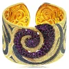 Cuff Bracelets*Alex Soldier Silver Swirl Cuff Bracelet with Rhodolite Garnets