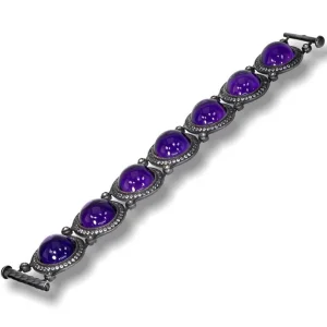 Amethyst Jewelry*Alex Soldier Silver Symbolica Bracelet with Japanese Amethyst, Topaz