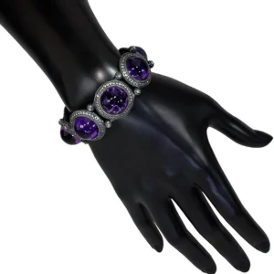 Amethyst Jewelry*Alex Soldier Silver Symbolica Bracelet with Japanese Amethyst, Topaz