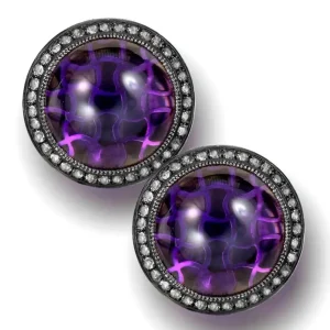 Amethyst Jewelry | Stud Earrings*Alex Soldier Silver Symbolica Clip-On Earrings with Japanese Amethyst