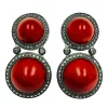 Stud Earrings | Diamond Earrings*Alex Soldier Silver Symbolica Clip-on Earrings with Carnelian & Diamonds