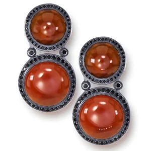 Drop Dangle Earrings*Alex Soldier Silver Symbolica Drop Earrings with Carnelian & Spinel