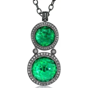 Pendants*Alex Soldier Silver Symbolica Pendant with Green Agate & Topaz