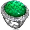Designer Rings | Silver Rings*Alex Soldier Silver Symbolica Ring with Green Agate Quartz & Topaz