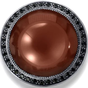 Designer Rings | Silver Rings*Alex Soldier Silver Symbolica Ring with Carnelian & Black Spinel