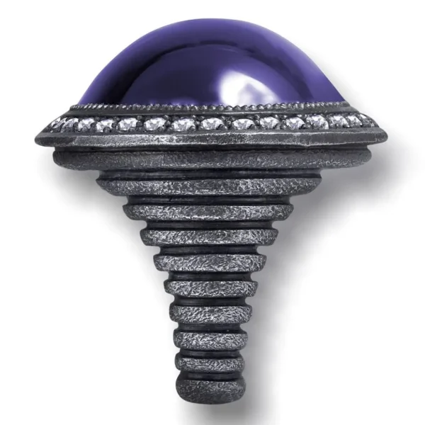 Amethyst Jewelry | Designer Rings*Alex Soldier Silver Symbolica Ring with Japanese Amethyst & Topaz