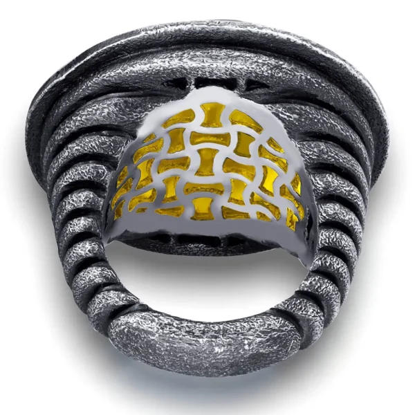 Designer Rings | Silver Rings*Alex Soldier Silver Symbolica Ring with Lemon Quartz & Diamonds