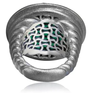 Designer Rings | Silver Rings*Alex Soldier Silver Symbolica Ring with Green Agate Quartz & Topaz
