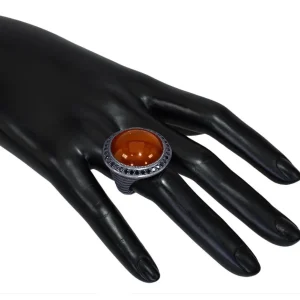 Designer Rings | Silver Rings*Alex Soldier Silver Symbolica Ring with Carnelian & Black Spinel