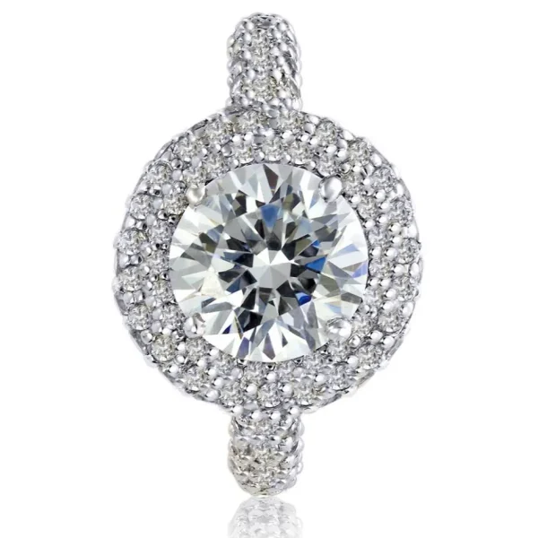 Halo*Alex Soldier Stardust Diamond Halo Crescent Engagement Ring