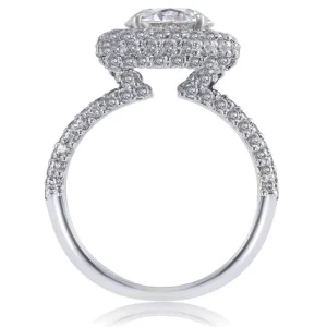 Halo*Alex Soldier Stardust Diamond Halo Crescent Engagement Ring