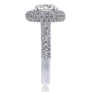 Halo*Alex Soldier Stardust Diamond Halo Crescent Engagement Ring