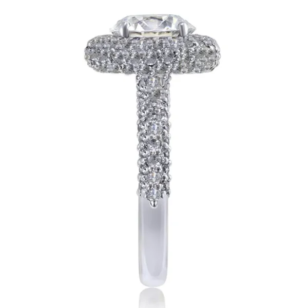 Halo*Alex Soldier Stardust Diamond Halo Crescent Engagement Ring