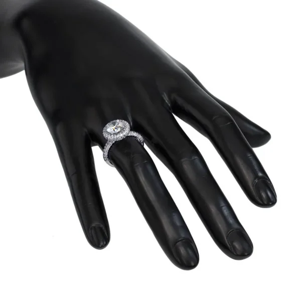 Halo*Alex Soldier Stardust Diamond Halo Crescent Engagement Ring