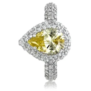 Bold & Vintage Inspired*Alex Soldier Stardust Diamond Pear Shape Engagement Ring