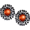 Stud Earrings*Alex Soldier Sterling Silver Astra Earrings with Red Agate & Spinel