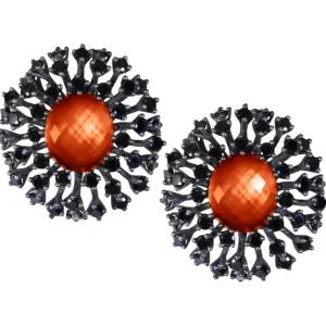 Stud Earrings*Alex Soldier Sterling Silver Astra Earrings with Red Agate & Spinel