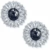 Stud Earrings*Alex Soldier Sterling Silver Astra Earrings with Hematite & Topaz