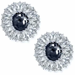 Stud Earrings*Alex Soldier Sterling Silver Astra Earrings with Hematite & Topaz