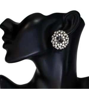 Stud Earrings*Alex Soldier Sterling Silver Astra Earrings with Hematite & Topaz