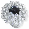 Designer Rings | Silver Rings*Alex Soldier Sterling Silver Astra Ring with Hematite & Topaz