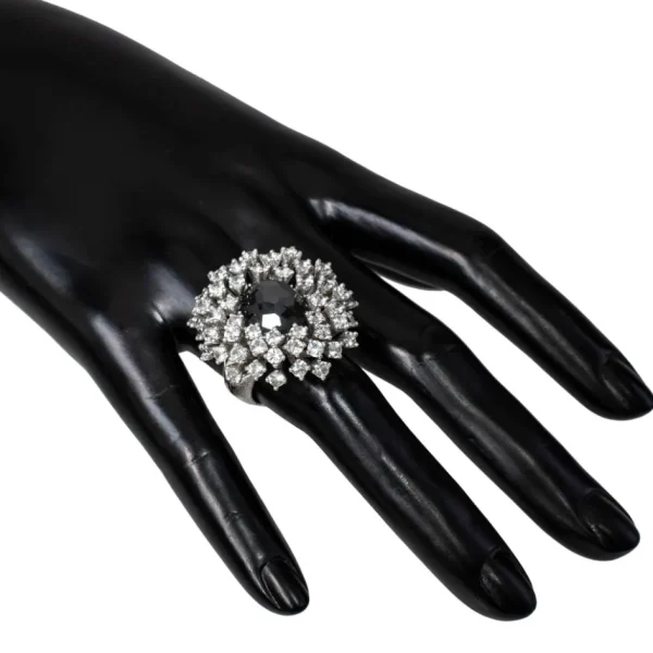 Designer Rings | Silver Rings*Alex Soldier Sterling Silver Astra Ring with Hematite & Topaz