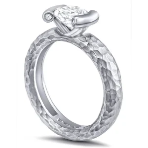 Gold Rings*Alex Soldier Valentine Diamond Organic Texture Engagement Ring